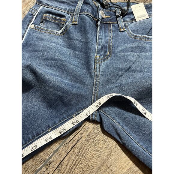 NWT Judy Blue Mid Rise Skinny Fit Blue Stripe Jeans Women’s Size 26 - Picture 6 of 7
